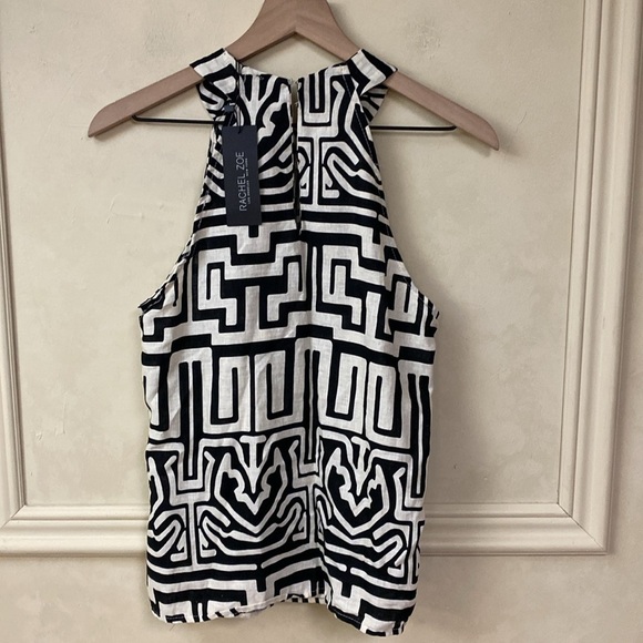 New! Rachel Zoe Linen Blend Top - Picture 4 of 7